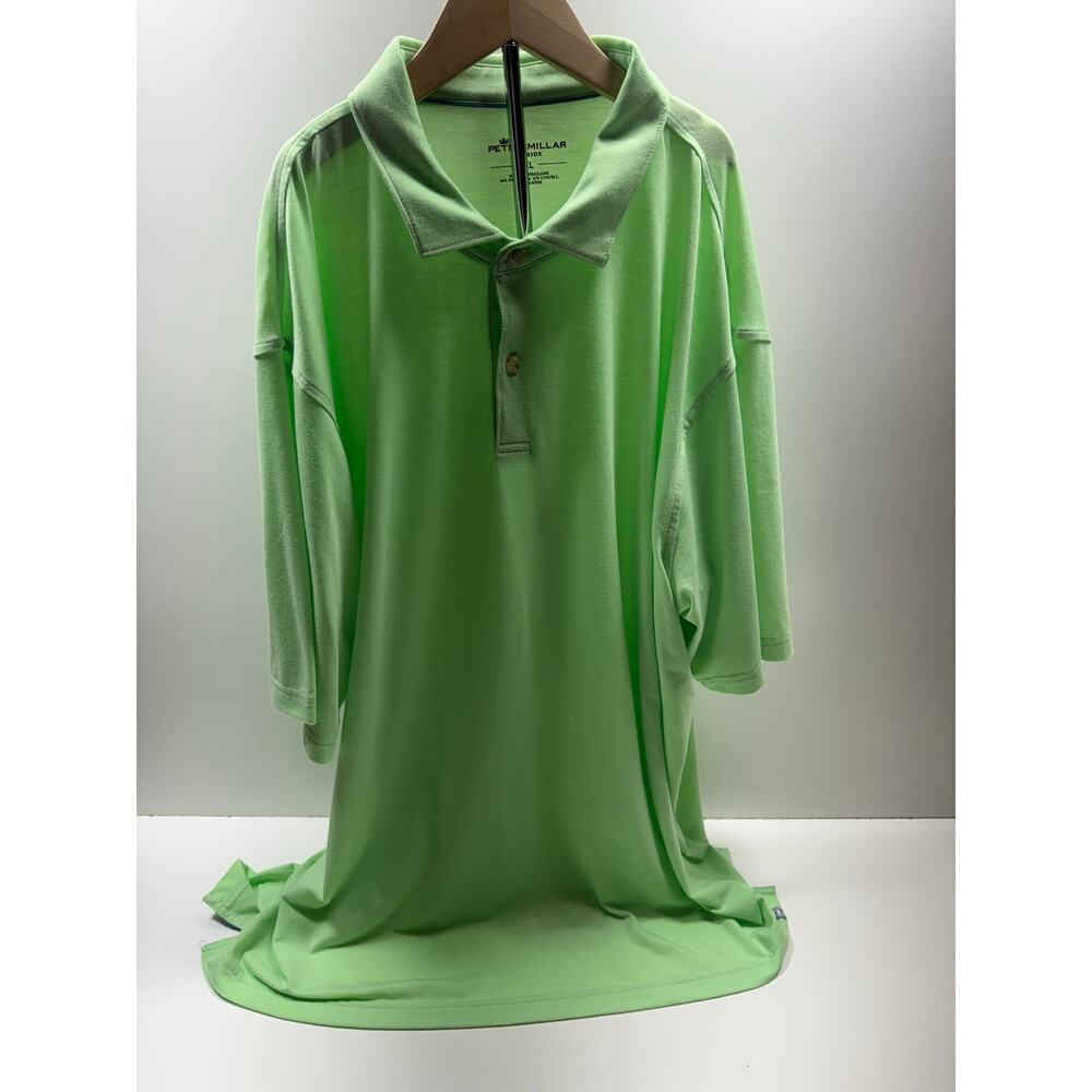 Peter Millar Seaside Men’s Polo Shirt Sz XL Short Sleeve Golf Preppy Green